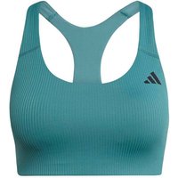 ADIDAS Damen BH Powerimpact Rib Medium Support Training, Größe M/AB in Blau