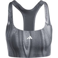 ADIDAS Damen BH Powerimpact Training Medium-Support 3-Streifen, Größe M/AB in Grau