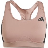 ADIDAS Damen BH Powerreact Train Medium-Support 3-Streifen, Größe XL/AB in Rot