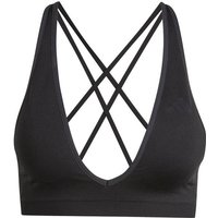 ADIDAS Damen BH Workout Essentials Knit Light Support BH, Größe XL in Schwarz