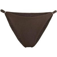 ADIDAS Damen Bikinihose Iconisea Ribbed Bikini Bottom, Größe 34 in Grau