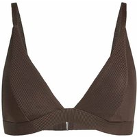 ADIDAS Damen Bikinioberteil Iconisea Ribbed Padded Triangle Bikini Top, Größe 38 in Grau