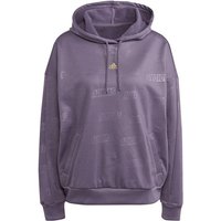 ADIDAS Damen Kapuzensweat Embossed Monogram, Größe L in Grau