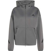 ADIDAS Damen Kapuzensweat Z.N.E. ZIP (normal & lang), Größe S in Grau