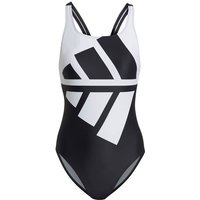 ADIDAS Damen Logo Graphic Badeanzug, Größe 42 in Schwarz