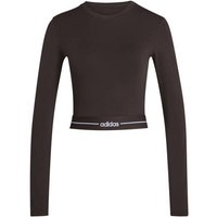 ADIDAS Damen Shirt Bauchfreies Hyperglam, Größe XXL in Schwarz