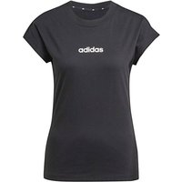 ADIDAS Damen Shirt Essentials Linear Cotton, Größe XS in Grau
