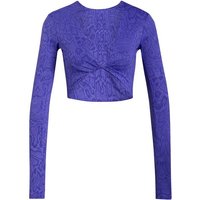 ADIDAS Damen Shirt PrimeLift Workout Snake Twist, Größe L in Lila
