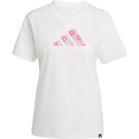 ADIDAS Damen Shirt Soft Side Grafic, Größe L in Weiß
