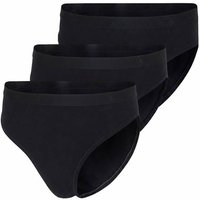 ADIDAS adidas Damen Slip, 3er Pack - Sport Active Essentials Cotton, Low Rise Bikini-Slip, einfarbig, Größe L in Schwarz