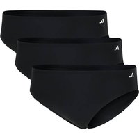 ADIDAS adidas Damen Slips, 3er Pack - Bikinislips, Active Light Flex , Unterwäsche, Logo, einfarbig, Größe XS in Schwarz