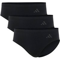 ADIDAS adidas Damen Slips, 3er Pack - Sport Active Seamless, Hipster, Unterwäsche, Logo, einfarbig, Größe XL in Schwarz