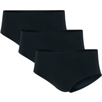 ADIDAS adidas Damen Slips, 3er Pack - Sport Active Light Flex, Hipster, Unterwäsche, Logo, einfarbig, Größe S in Schwarz