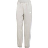 ADIDAS Damen Sporthose Train Essentials 3-Streifen Woven, Größe L in Silber