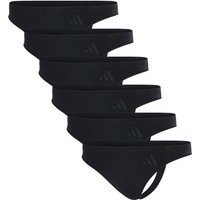 ADIDAS adidas Damen Strings, 6er Pack - Sport Active Seamless, Thongs, Unterwäsche, Logo, einfarbig, Größe S in Schwarz