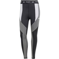 ADIDAS Damen Tight TECHFIT Colorblock, Größe XS in Grau