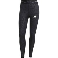 ADIDAS Damen Tight TECHFIT Printed 7/8, Größe XS in Schwarz