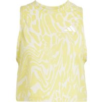 ADIDAS Damen Top Train Essentials Allover Print Workout, Größe L in Braun
