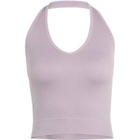 ADIDAS Damen Top Workout Essentials Knit Neckholder, Größe S in Silber