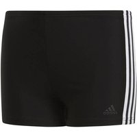 ADIDAS Herren 3-Streifen Boxer-Badehose, Größe 116 in Schwarz