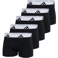 ADIDAS adidas Herren Boxershorts, 5er Pack - Trunks, Active Flex Cotton, Logo, Größe 2XL in Schwarz