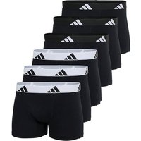ADIDAS adidas Herren Boxershorts, 6er Pack - Trunks, Active Flex Cotton, Logo, einfarbig, Größe XL in Schwarz
