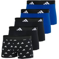 ADIDAS adidas Herren Boxershorts, 5er Pack - Trunks, Active Flex Cotton, Logo, Größe L in Schwarz