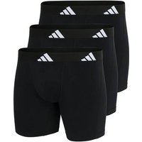 ADIDAS adidas Herren Boxershorts, 3er Pack - Boxer Briefs, Active Flex Cotton, Logo, Größe XL in Schwarz