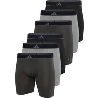 ADIDAS adidas Herren Boxershorts, 6er Pack - Boxer Briefs, Active Micro Flex, Logo, einfarbig, Größe M in Schwarz