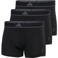 ADIDAS adidas Herren Boxershorts, 3er Pack - Trunks, Active Micro Flex, Logo, einfarbig, Größe XL in Schwarz