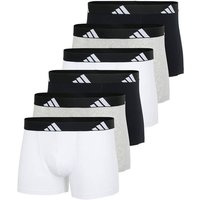 ADIDAS adidas Herren Boxershorts, 6er Pack - Trunks, Active Flex Cotton, Logo, einfarbig, Größe 2XL in Schwarz