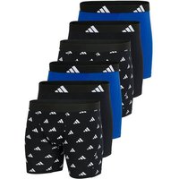 ADIDAS adidas Herren Boxershorts, 6er Pack - Boxer Briefs, Active Flex Cotton, Logo, Größe XL in Schwarz