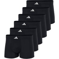 ADIDAS adidas Herren Boxershorts, 6er Pack - Active Micro Tech, Trunks, Logo, einfarbig, Größe L in Schwarz
