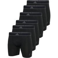 ADIDAS adidas Herren Boxershorts, 6er Pack - Boxer Briefs, Active Micro Flex, Logo, einfarbig, Größe 2XL in Schwarz