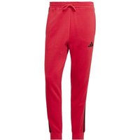 ADIDAS Herren Hose Essentials 3-Streifen, Größe S in Rot