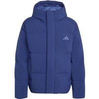 ADIDAS Herren Jacke HELIONIC PUFFER DAUNEN, KAPUZE, Größe XL in Blau