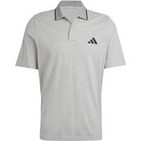 ADIDAS Herren Polo Essentials Small Logo Piqué, Größe M in Silber