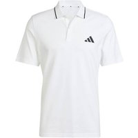 ADIDAS Herren Polo Essentials Small Logo Piqué, Größe XL in Weiß