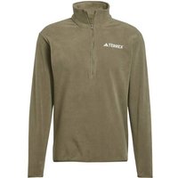 ADIDAS Herren Rolli Multi Essentials 1/2 Zip Fleeceoberteil, Größe S in Braun