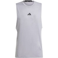 ADIDAS Herren Shirt Designed for Training Workout, Größe XXL in Silber