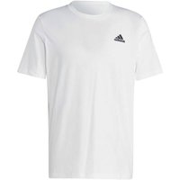 ADIDAS Herren Shirt Essentials Single Jersey Embroidered Small Logo, Größe XXL in Weiß