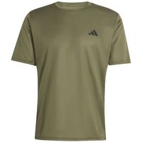 ADIDAS Herren Shirt WORKOUT ESSENTIALS BASE 3-STREIFEN, Größe XL in Braun