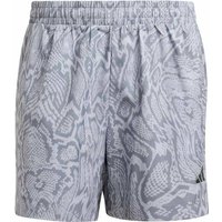 ADIDAS Herren Shorts D4T PrimeLift, Allover-Print (Länge 5 Zoll), Größe 3XL in Grau