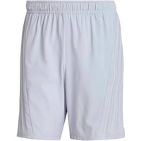 ADIDAS Herren Shorts Designed-for-Training 3-Streifen (Länge 7 Zoll), Größe XXL in Silber