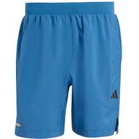 ADIDAS Herren Shorts TECH ESSENTIALS WORKOUT 3-STREIFEN (Länge 7 Zoll), Größe XL in Blau