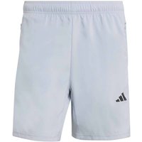 ADIDAS Herren Shorts WORKOUT ESSENTIALS BASE 3-STREIFEN WOVEN (Länge 7 Zoll), Größe S in Silber