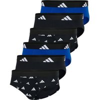 ADIDAS adidas Herren Slip, 6er Pack - Briefs, Active Flex Cotton, Logo, einfarbig, Größe XL in Schwarz
