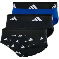 ADIDAS adidas Herren Slip, 3er Pack - Briefs, Active Flex Cotton, Logo, einfarbig, Größe M in Schwarz