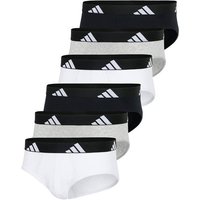 ADIDAS adidas Herren Slip, 6er Pack - Briefs, Active Flex Cotton, Logo, einfarbig, Größe 2XL in Schwarz