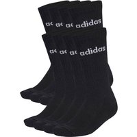 ADIDAS Herren Socken LINEAR CUSHIONED CREW SOCKEN 10ER-PACK, Größe 37-39 in Schwarz